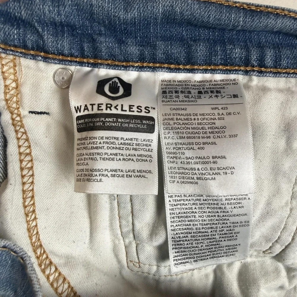 Levi's‎ 514 Jeans Mens 36x30 Blue Medium Wash Straight Stretch WaterLess Denim